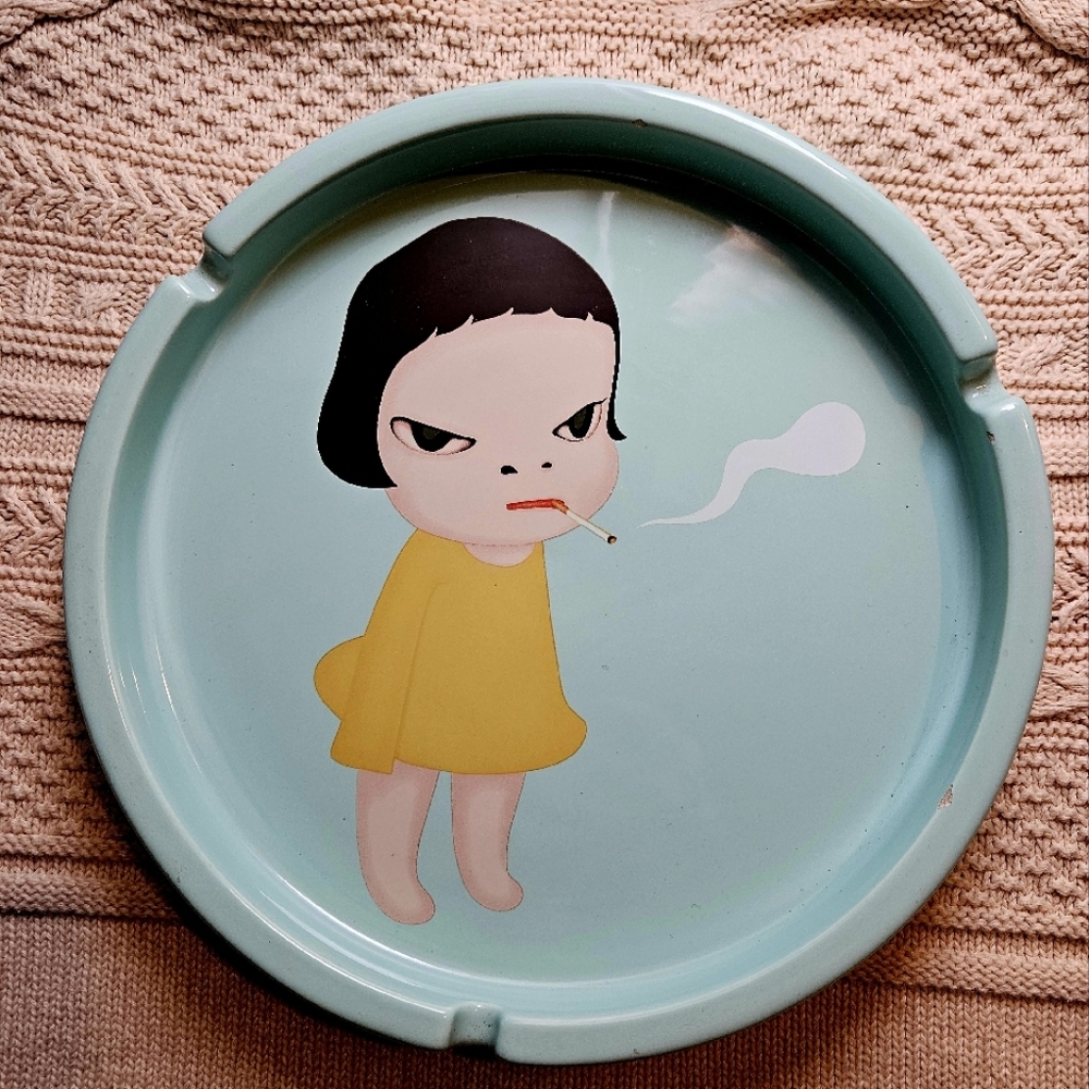 Yoshitomo Nara “Too Young To Die” ceramic ashtray